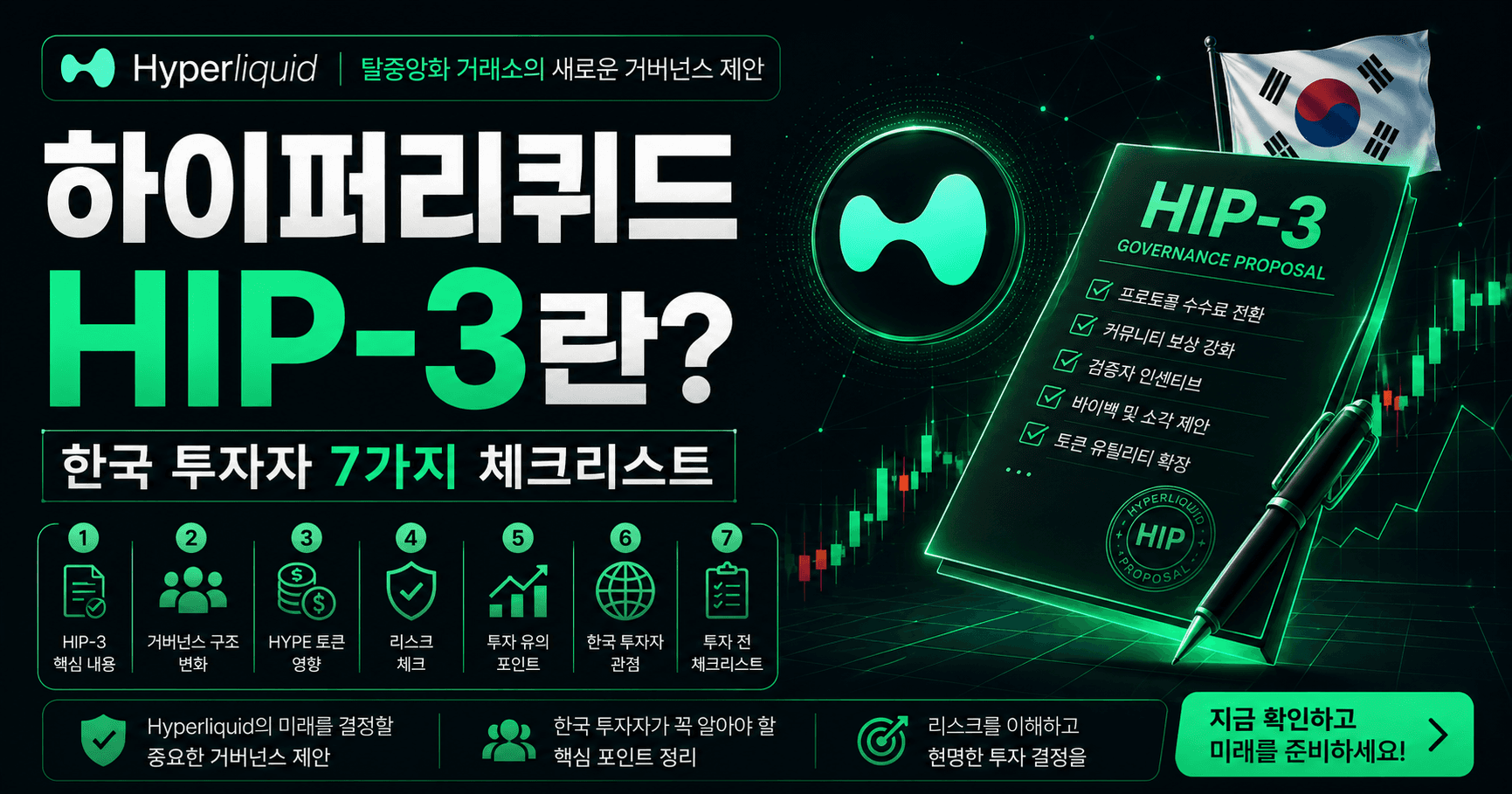 하이퍼리퀴드 HIP-3란? 한국 투자자가 주목해야 하는 이유와 24시간 시장 변화 — 하이퍼리퀴드 HIP-3 개선 제안의 의미, 한국 투자자 7가지 체크리스트, Perps 구조 연결, HyperKR 시장 관찰 활용까지 8단계 완전 정리